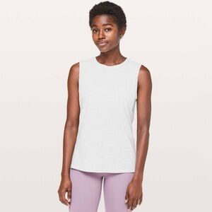 Lululemon Love Sleeveless Tank in 3 Colour Space Dye Ice Grey Alpine White